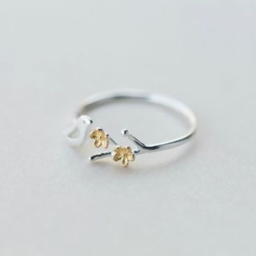 Dainty 925 Sterling Silver Flower Design Ring Delicate Fine Jewellery Girls UK 
