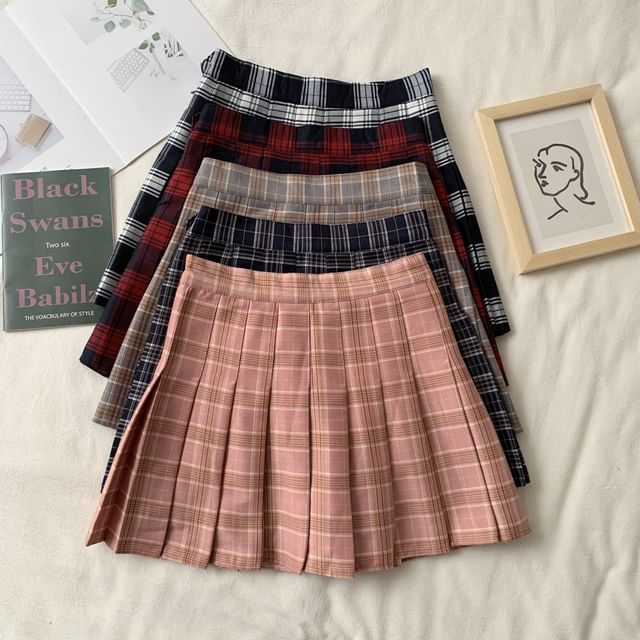 ANORA - Pleated A-Line Mini Skirt