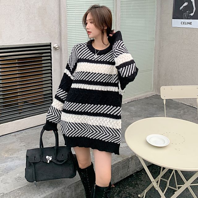 Everose-Striped Sweater