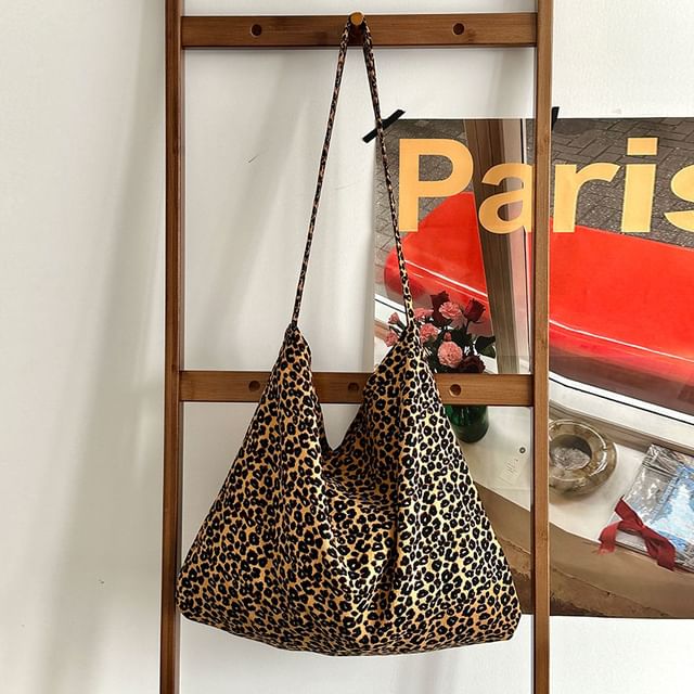 Basaran-Leopard Print Tote Bag