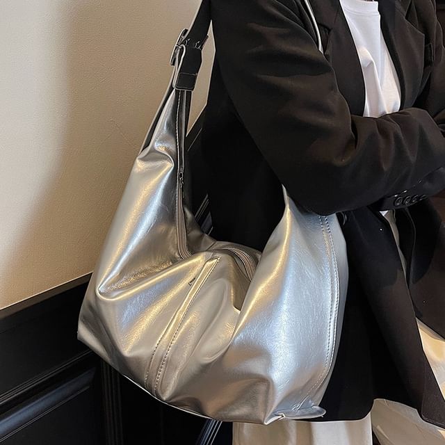 Basaran-Panel Buckle Shoulder Bag