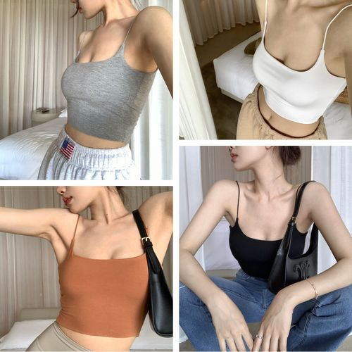 Plain Cropped Camisole Top