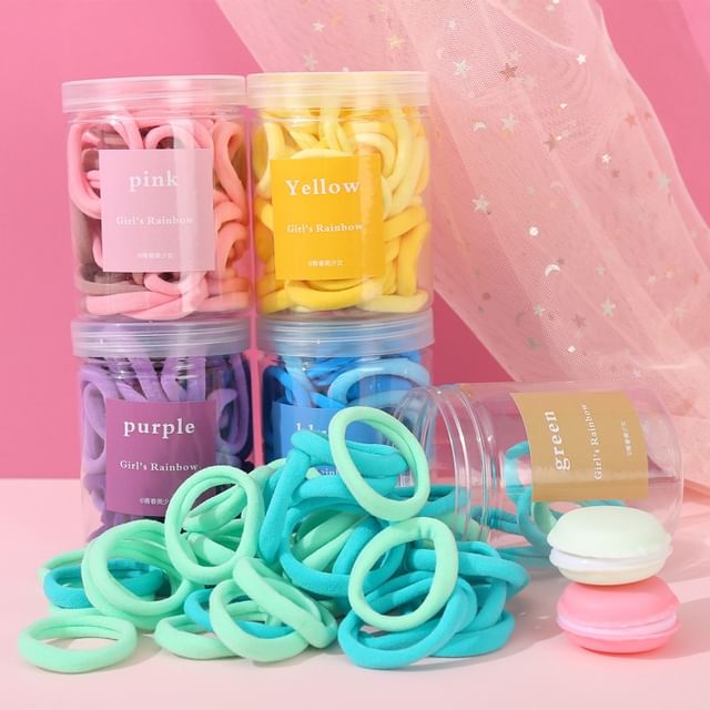 kiqwin-Plain Hair Tie Set