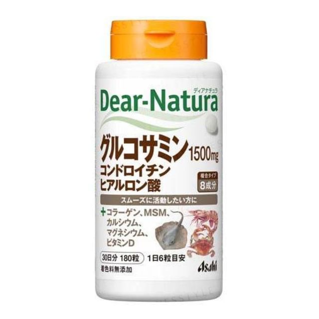 Asahi-Dear-Natura Glucosamina Condroitina Ácido Hialurônico 30 dias-180 Cápsulas