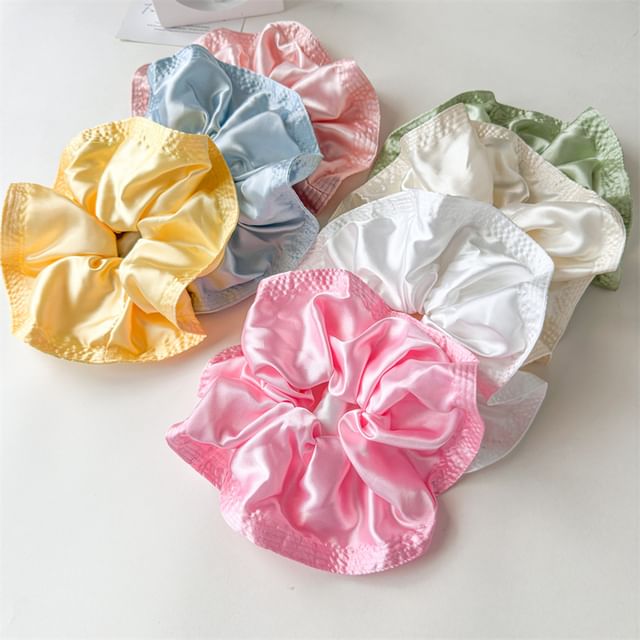 enthice-Plain Ruffle Hair Scrunchie