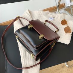 BAGSHOW - Faux Leather Satchel BAGSHOW - Faux Leather Satchel