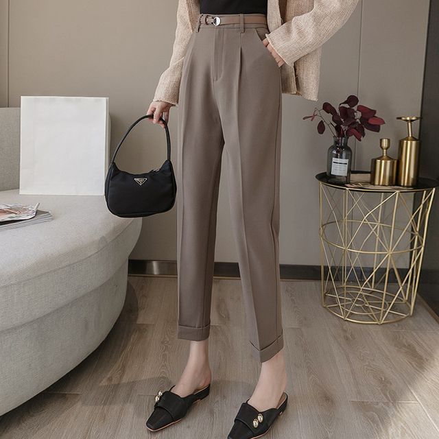 Count to 10 Cropped Tapered Dress Pants YesStyle