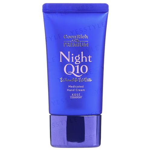 Kose CoenRich The Premium Q10 Wrinkle White Night Medicated Hand Cream