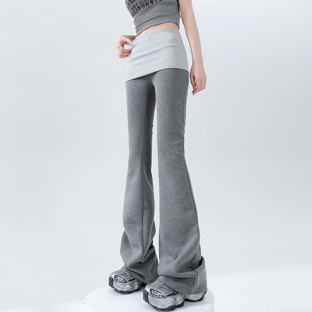 Dragan Pulse-High Rise Two Tone Flared Pants Various Designs