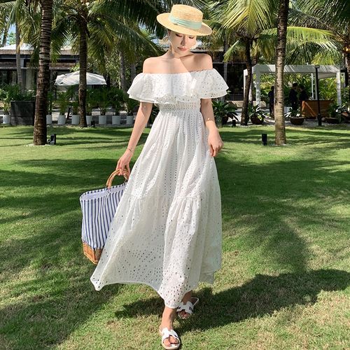 ★YOUHEE★ EYELET FRILL DRESS MUSINSA | YOUHEE EYELET FRILL DRESS RED
