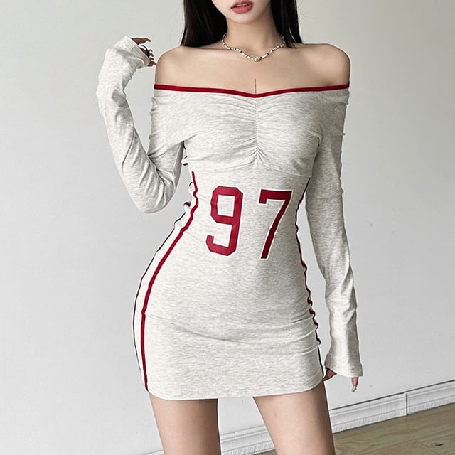 long sleeve striped bodycon dress Fifteen Twenty Maddie Long Sleeve Midi Dress - Stripe