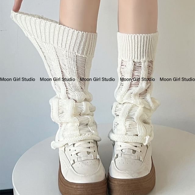 Maisee-Distressed Leg Warmer