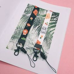 BOSUN - Cat / Flower Print Mobile Neck Strap