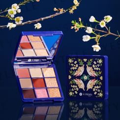 FreshO2 - Treasured Palace Museum Series Purple-Ground And Bird-And-Flower Motif 9 Shade Eyeshadow Palette