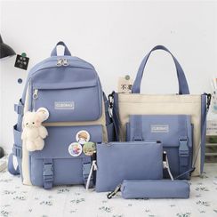 Tango Sky - Set: Zip Backpack + Tote Bag + Crossbody Bag + Pouch