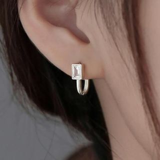 Parskletie-Gemstone Hoop Earring