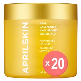 APRILSKIN - Real Calendula Hyaluronic Toner Pad (x20) (Bulk Box)