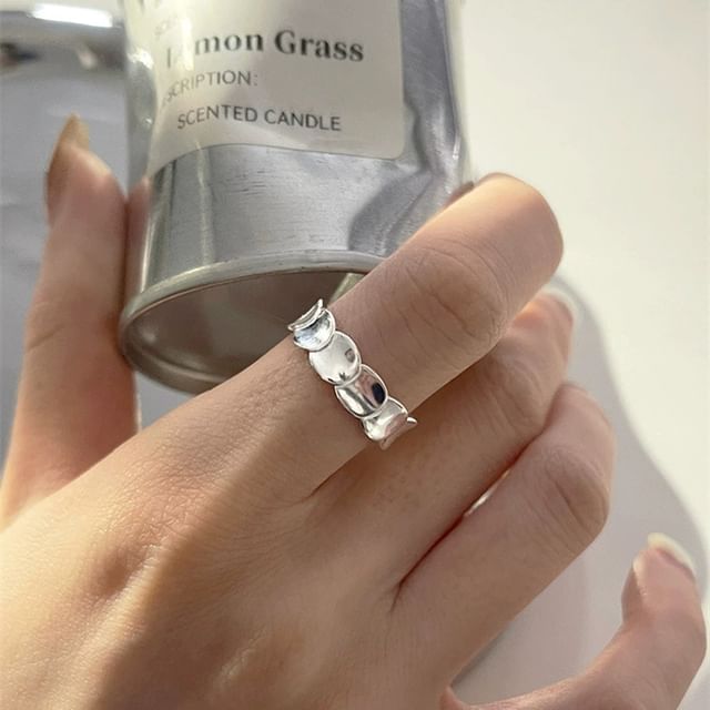 Gaya-Polished Alloy Open Ring