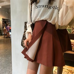 Chililala - Wrap A-line Mini Skirt Chililala - Wrap A-line Mini Skirt