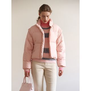 rolarola Detachable Sleeve Puffer Jacket Pink