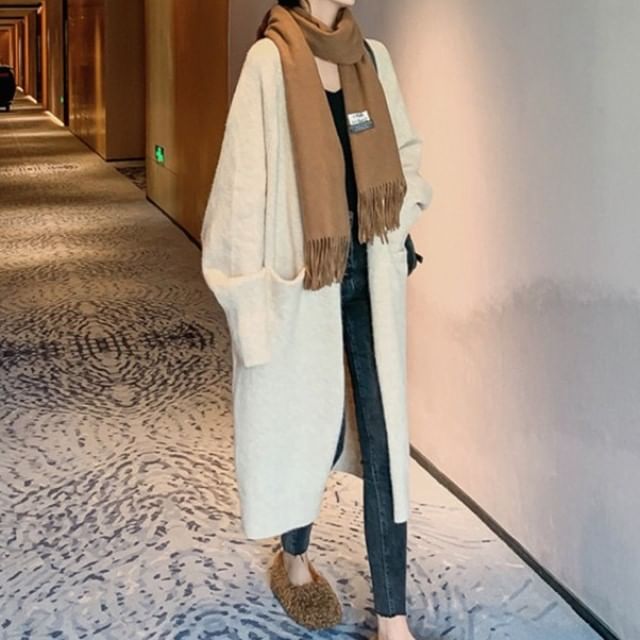 Melon Juice-Plain Open Front Cardigan