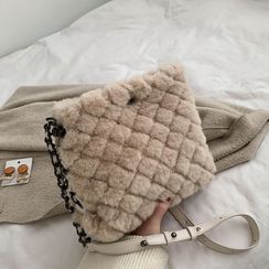 Skyglow - Quilted Furry Crossbody Bag Skyglow - Quilted Furry Crossbody Bag