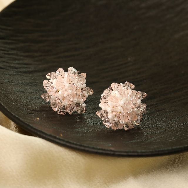 Forainer-Beaded Cluster Stud Earring