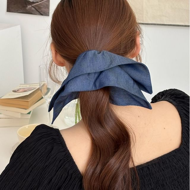Allyrinta-Denim Layered Scrunchie