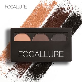 FOCALLURE - 3D Eyebrow Powder Palette - 3 Colors