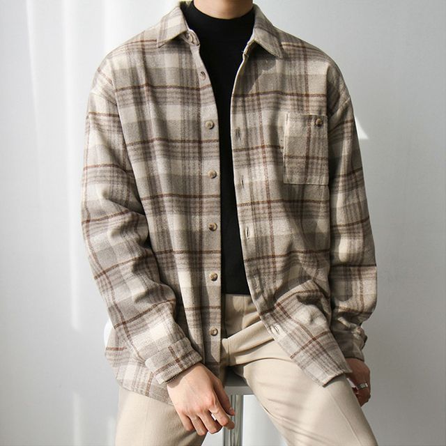 MRCYC-Long-Sleeve Plaid Shirt
