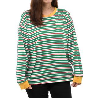 vertical striped sweatshirt