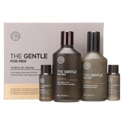 THE FACE SHOP - The Gentle For Men Anti-Aging Special Gift Set: Skin 140ml + 32ml + Lotion 130ml + 32ml