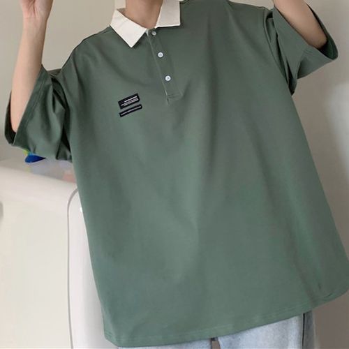 Riromone ElbowSleeve Polo Shirt YesStyle