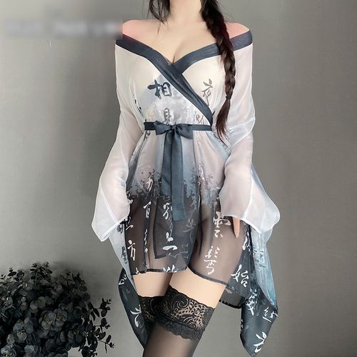 Women's Lingerie Lace Kimono Sexy Dress Wide Sleeves Sexy Lingerie