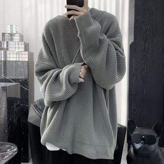 BEAUGALL Top Liso de Punto con Cuello Redondo YesStyle