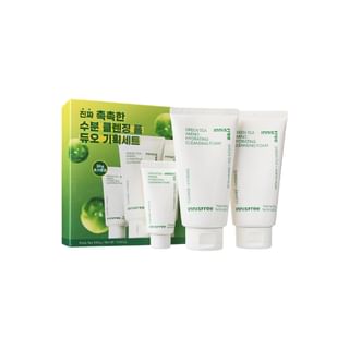 innisfree - Green Tea Amino Hydrating Cleansing Foam Set