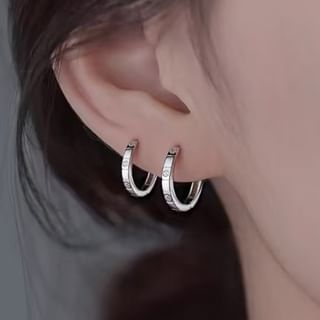 Parskletie-Sterling Silver Hoop Earring