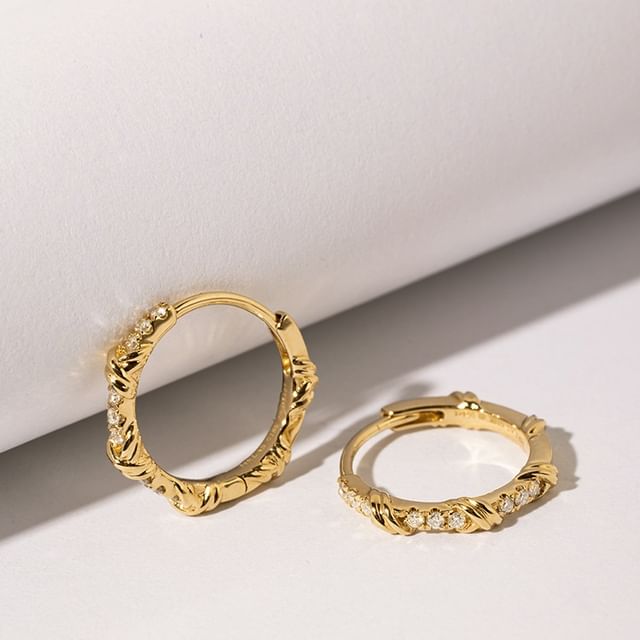 Phoenoa-Rhinestone Huggie Earring