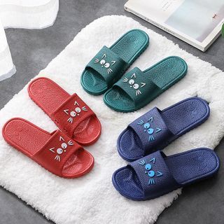 cat print slippers