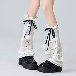 Gentiana-Bobble Lettuce Edge Leg Warmer
