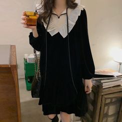 Ashlee - 七分袖飾領連衣裙 Ashlee - 七分袖飾領連衣裙