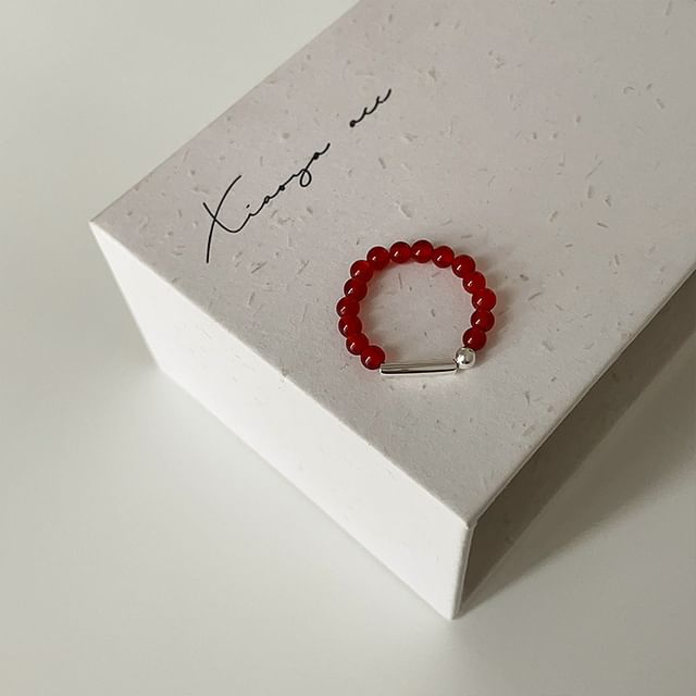 Panda Dama-Gemstone Beaded Ring