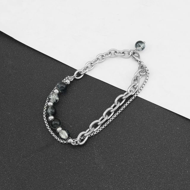 Juanitro-Beaded Chain Bracelet