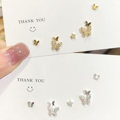 Catalunya - Set: Rhinestone Butterfly Ear Stud Catalunya - Set: Rhinestone Butterfly Ear Stud