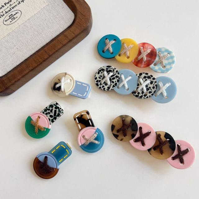 Mentosi-Button Hair Clip