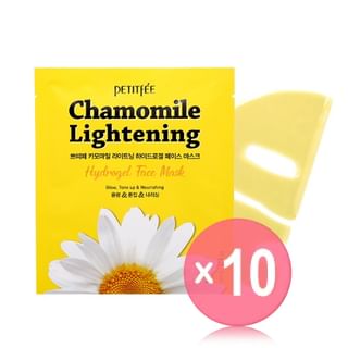 PETITFEE - Chamomile Lightening Hydrogel Face Mask Set (x10) (Bulk Box)
