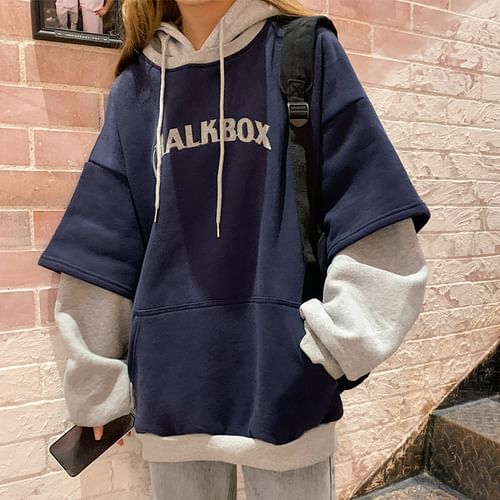 Color Block Drawstring Hoodie  Trendy hoodies, Girls fashion clothes, Teen  fashion outfits