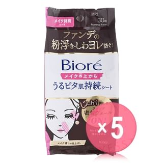 Kao - Biore Makeup Fixer Lasting Sheet Eyes & Mouth Moist 5pcs Bundle Set