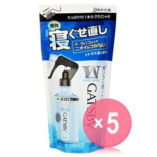 Mandom - Gatsby Natural Hair Water 5pcs Bundle Set