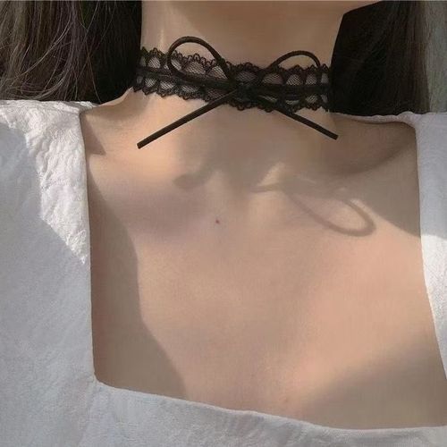 Bow lace choker necklace